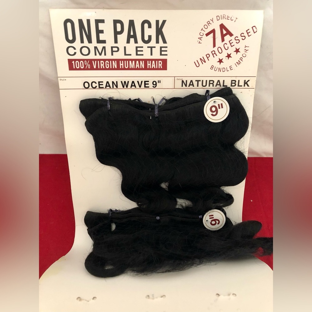 100% Virgin Human Hair 9 Inch One Pack incomplete Set of 2 out of 3